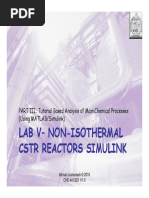 Lab V - Non-Isothermal CSTR Reactors Simulink