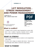 Conflict Resolution, Stress Management and Power Management