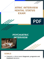 Psychiatric Interview, MSE