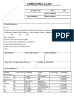 2018 Updated Patient Profile Form