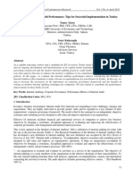 Measuring The Internal Audit Performance: Tips For Succesful Implementation in Turkey Tamer Aksoy