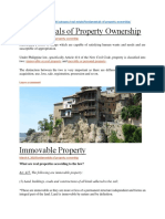 Reference Material On Fundamentals of Property Ownership