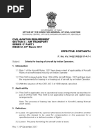 Civil Aviation Requirement Section 3 - Air Transport Series C' Part I Issue Iv, 24 March 2017 Effective: Forthwith F. No. AV.14027/05/2017-AT-I