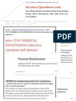 Chemical Engineering Interview Questions