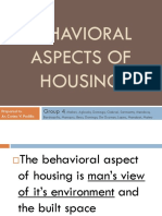 Behavioral Aspects of Housing