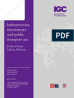 Infrastructure Investments and Public Transport Use: Evidence From Lahore, Pakistan