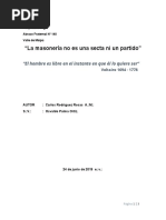 La Masonería No Es Una Secta Ni Un Partido