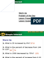 Warm Up Lesson Presentation Problem of The Day Lesson Quizzes