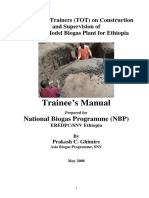 Trainee's Manual: National Biogas Programme (NBP)