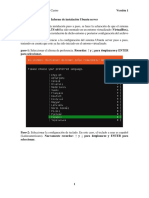 Informe de Instalación Ubuntu Server (Ver 1)