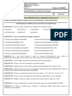 1 Lista Exercícios Compostos de Coordenação