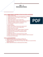 Bba - 8 International Finance: Q. No. 1. Mcqs