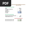 Transformer Name Plate Details: Short Circuit Current Calculation For Transformer (Short Cicuit Test)