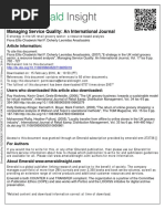 Managing Service Quality: An International Journal: Article Information