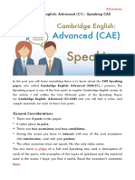 Cambridge English: Advanced (C1) - Speaking CAE