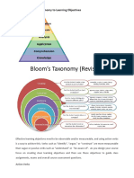 Applying Bloom's Taxonomy To Learning Objectives: Action Verbs