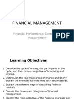 Financial Management: Financial Performance: Control and Measurement