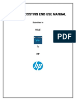 Product Costing End Use Manual: Submitted To