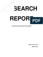 Research: Legalization of Marijuana in The Philippines