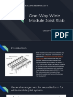 One Way Wide Module Joist Slab