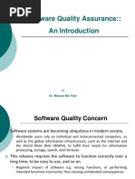 Software Quality Assurance:: An Introduction: Dr. Rizwan Bin Faiz