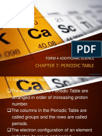 Chapter 7: Periodic Table: Form 4 Additional Science