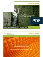 Materials & Technologies Materials & Technologies For Green Fashion