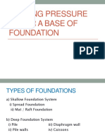 Bearing Pressure Under A Base of Foundation