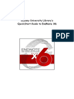 2 Quickstart Guide To Endnote x6