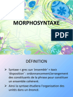 Def Morphosyntaxe