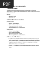 Mejoramiento y Ampliación de La Infraestructura y Equipamiento en La Institución Educativa Inicial N