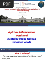 Week-2 Module-5 Image Characteristics and Different Resolutions in Remote Sensing