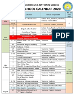 Calendar of Activities