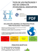 Principios Éticos de Psicólogos Según APA