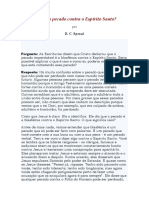 O Que É o Pecado Contra o Espírito Santo