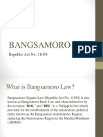 Bangsamoro Law: Republic Act No. 11054