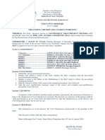 Series of 2019: Republic of The Philippines Province of Pangasinan Municipality of Santa Maria