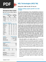 HCL Technologies (HCLT IN) : Management Meet Update