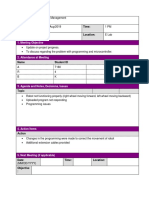 Meeting Agenda Minutes