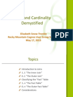 Joins and Cardinality Rmcug May 2013 Presentation