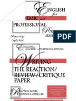 EAPP Writing A Reaction Review Critique Paper