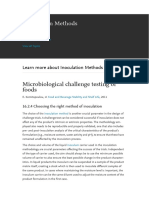 Inoculation Methods: Microbiological Challenge Testing of Foods