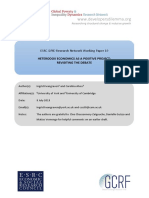 ESRC GPID Research Network Working Paper 19: Heterodox Economics As A Positive Project: Revisiting The Debate