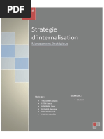 Stratégie D'internalisation: (Anné E)