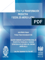 La Prospectiva y La Transformación Productiva y Social de América Latina