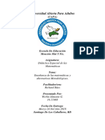 Enseñanza de Las Matemáticas y Alternativas Metodológicas.