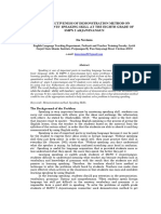 The Effectiveness of Demonstration Method On The Students' Speaking Skill at The Eighth Grade of SMPN 2 Arjawinangun