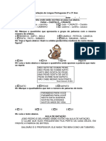 Avaliação de Língua Portuguesa 2º e 3º Ano-Marlon