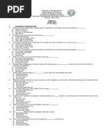 English 7 Long Quiz 2 Grading I. Idiomatic Expressions