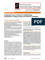 Esophageal Cancer - A Review of Epidemiology, Pathogenesis, Staging Workup and Treatment Modalities PDF